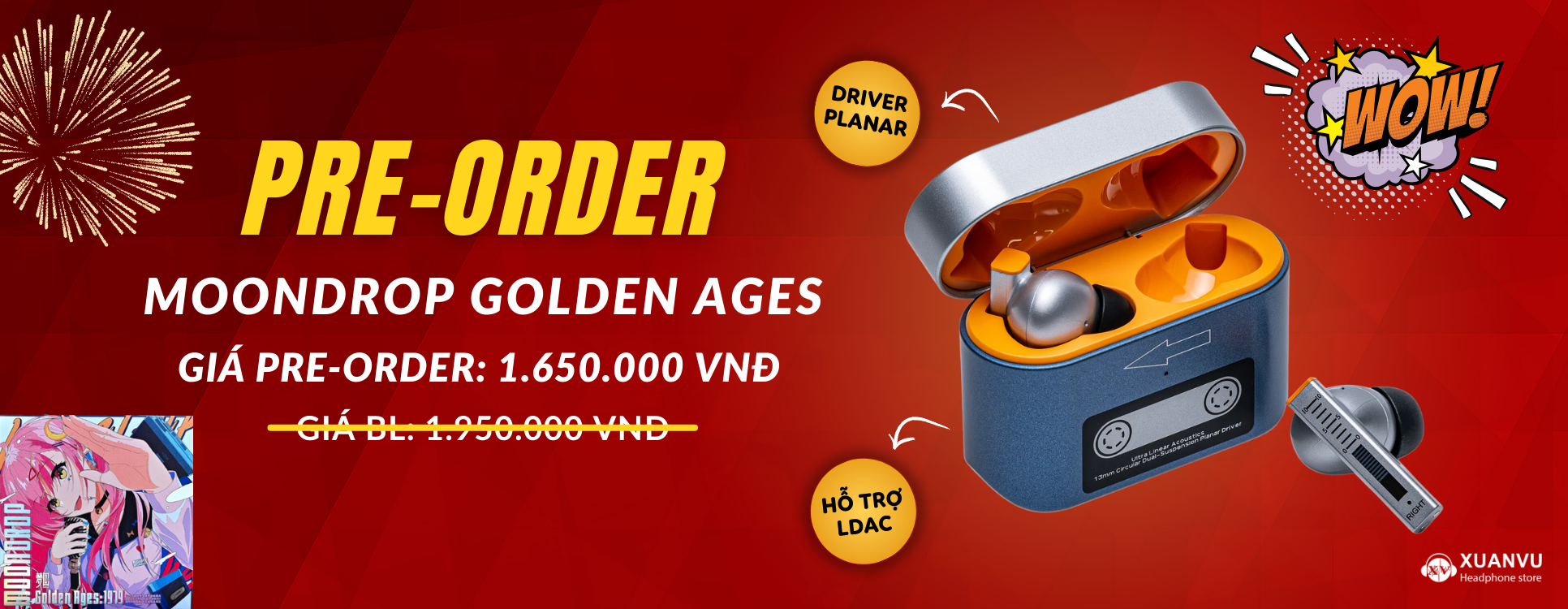 Pre-order tai nghe Moondrop Golden Ages