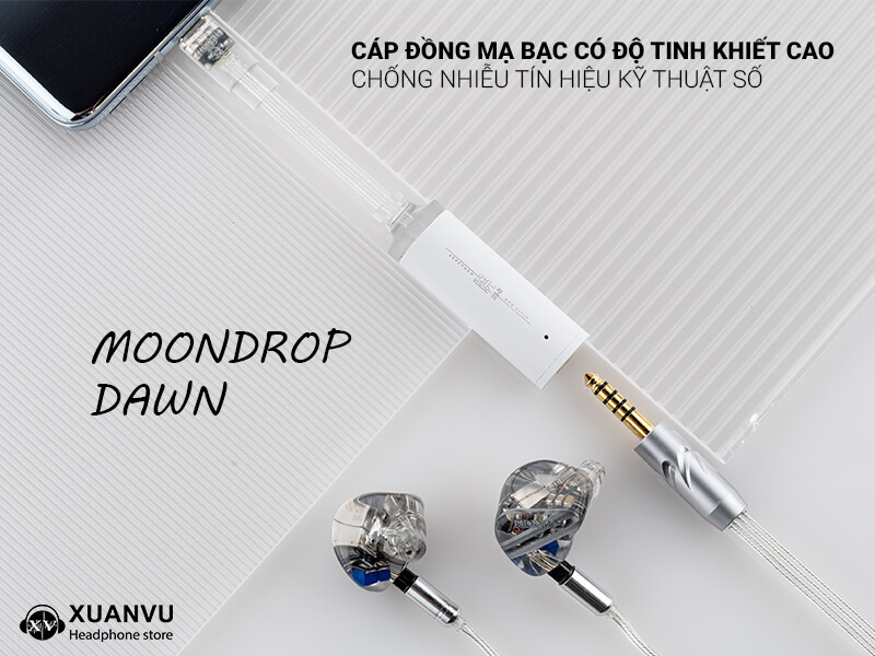 Dongle DAC/AMP Moondrop Dawn cáp