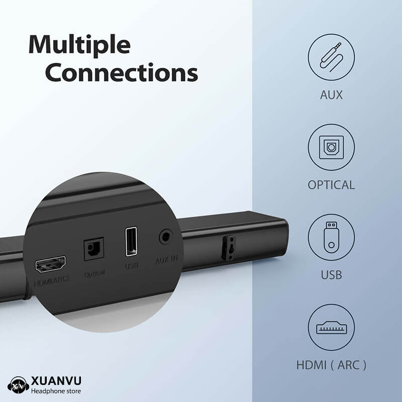 Loa Bluetooth Tribit SoundBar khả năng kết nối đa dạng