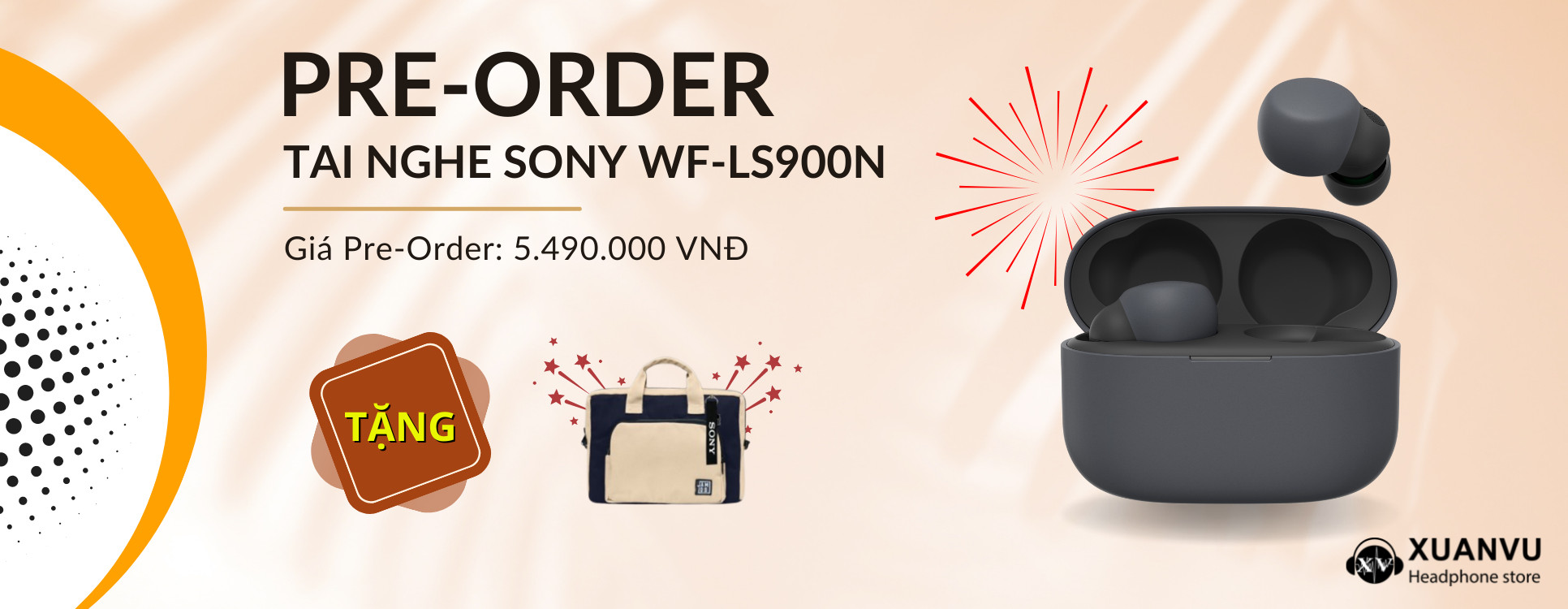 Pre-order tai nghe Sony WF-LS900N
