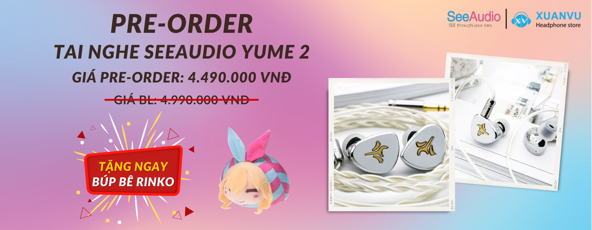 Pre-order tai nghe SeeAudio Yume 2