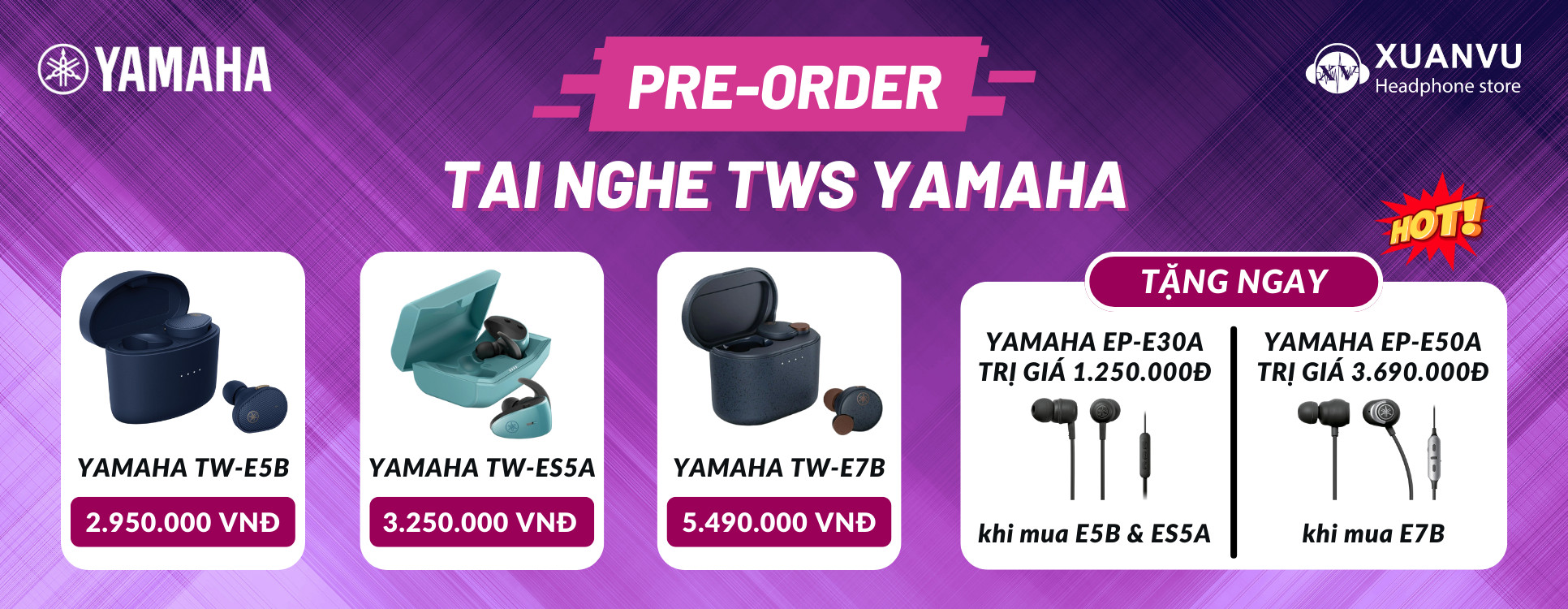Pre-order tai nghe True Wireless Yamaha 