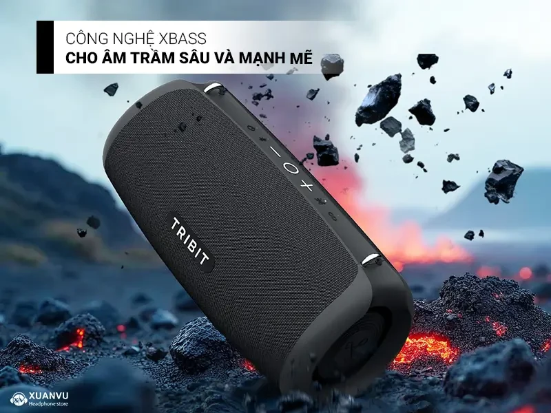 Loa Bluetooth Tribit StormBox Lava công nghệ xbass