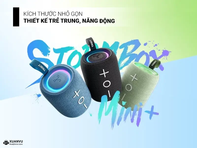 Loa Bluetooth Tribit StormBox Mini+ kích thước