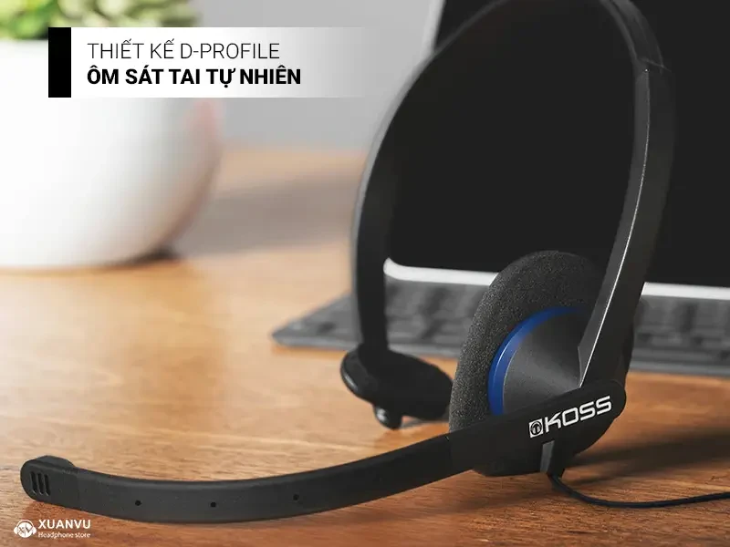 Tai nghe Koss CS200 USB thiết kế d-profile 