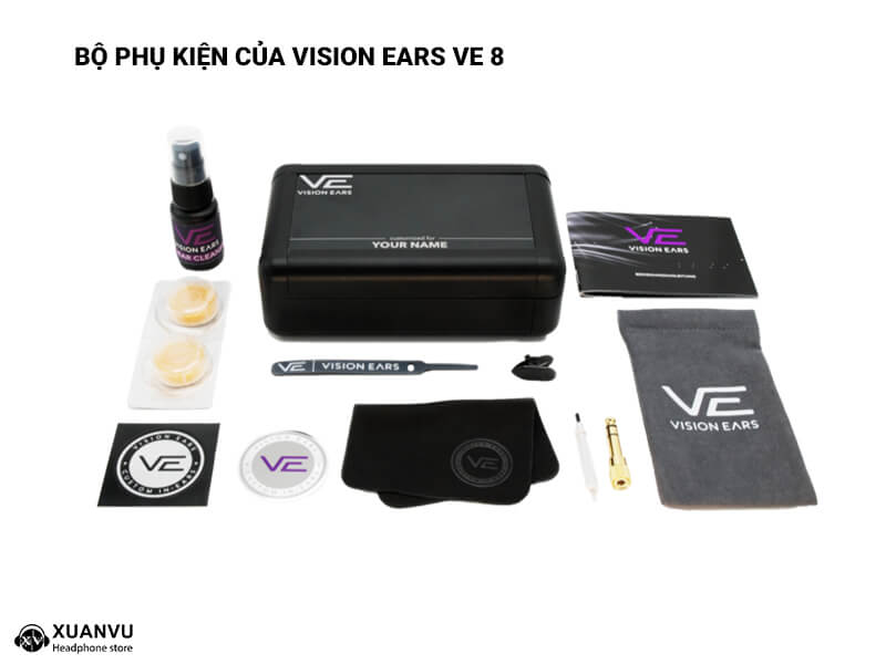 Tai nghe Vision Ears VE 8 Signature Design (UIEM) phụ kiện