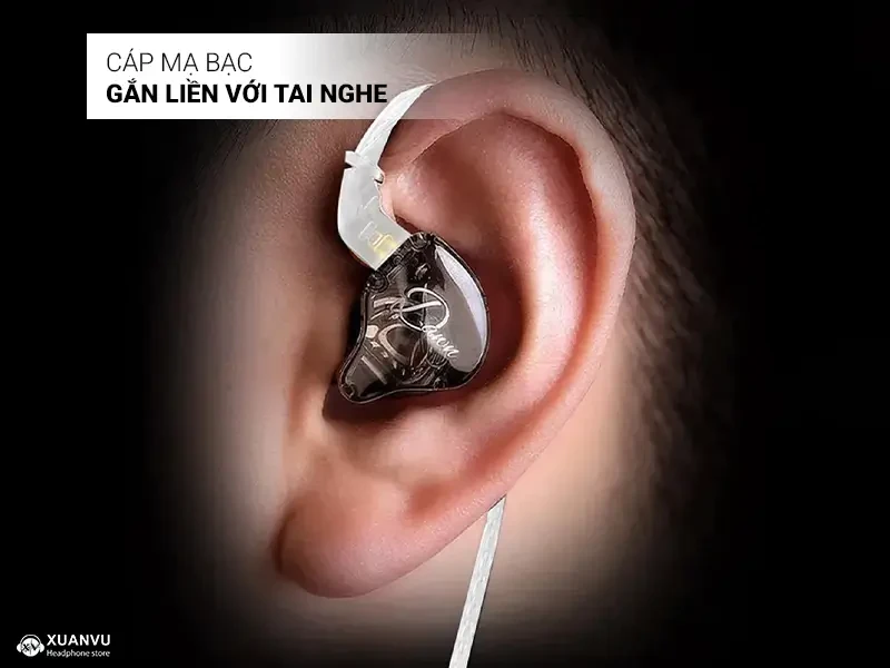 Tai nghe KZ Dawn - Cáp mạ bạc (có Mic) dây cáp