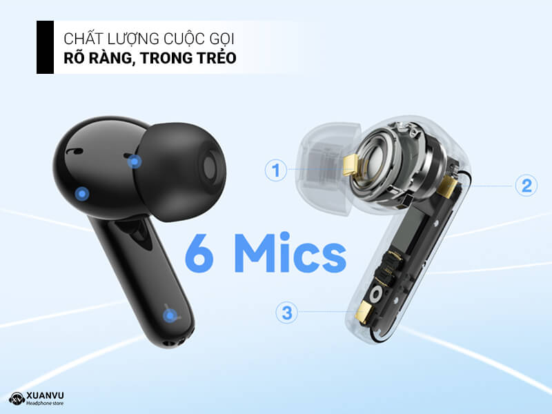 Tai nghe True Wireless EarFun Air 2 NC cuộc gọi 