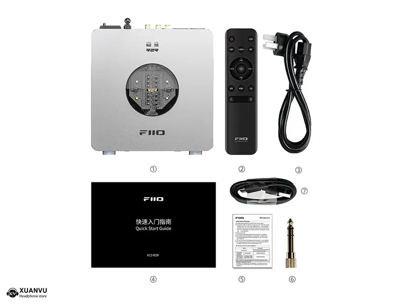 Desktop DAC/AMP FiiO K13 R2R phụ kiện