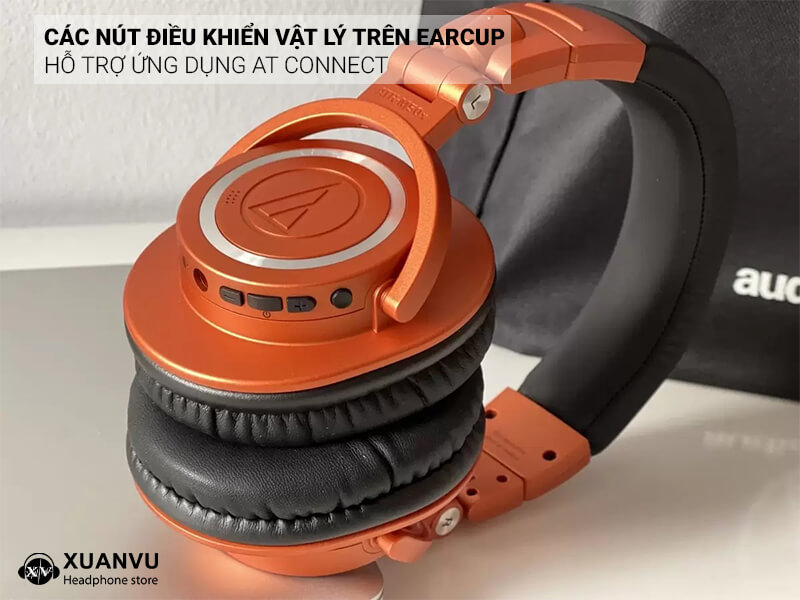 Tai nghe Audio Technica ATH-M50xBT2 MO (Limited Edition) nút điều khiển