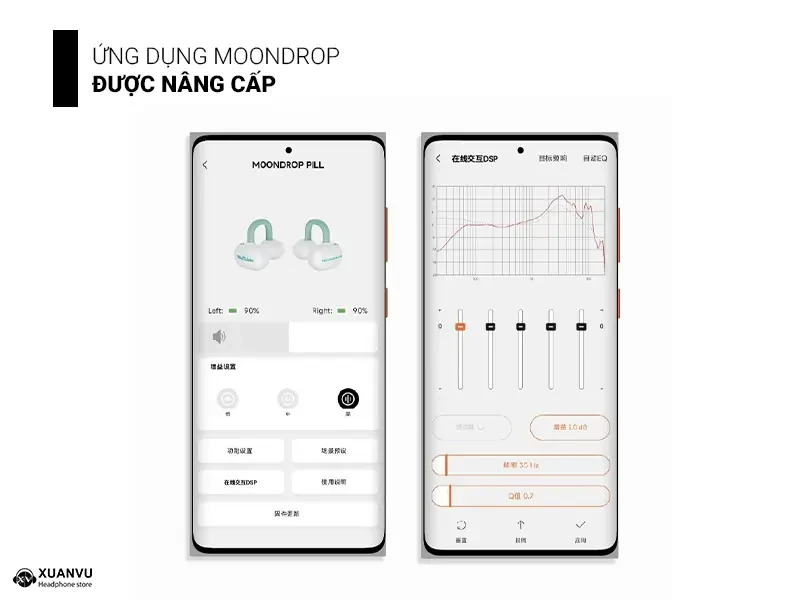 Tai nghe True Wireless Moondrop Pill ứng dụng