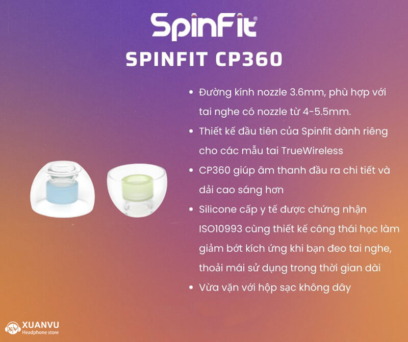SpinFit CP360 đặc điểm
