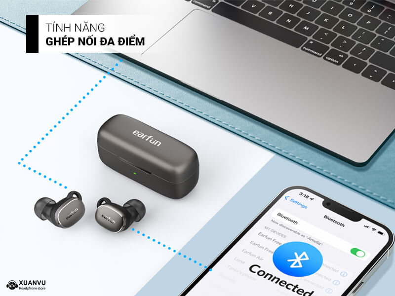 Tai nghe True Wireless EarFun Free Pro 3 ghép nối đa điểm