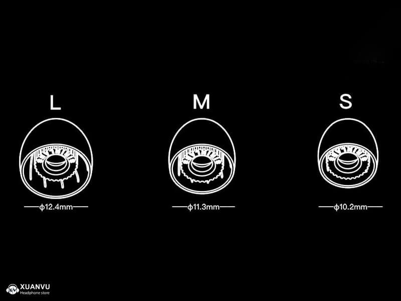 SIRINLABS Tips-A Pro Silicone Eartips kích cỡ