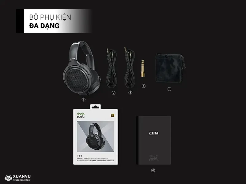 Tai nghe Fiio JT7 bộ phụ kiện