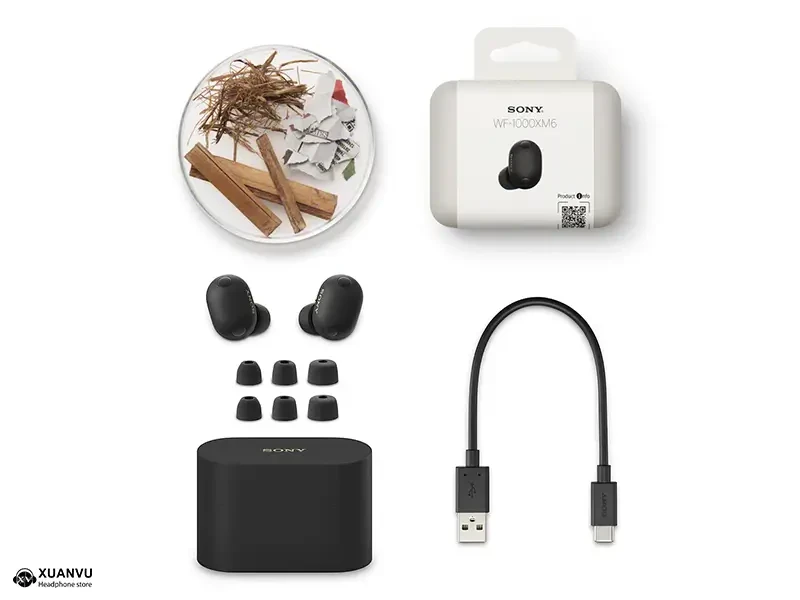 Tai nghe True Wireless Sony WF-1000XM6 phụ kiện