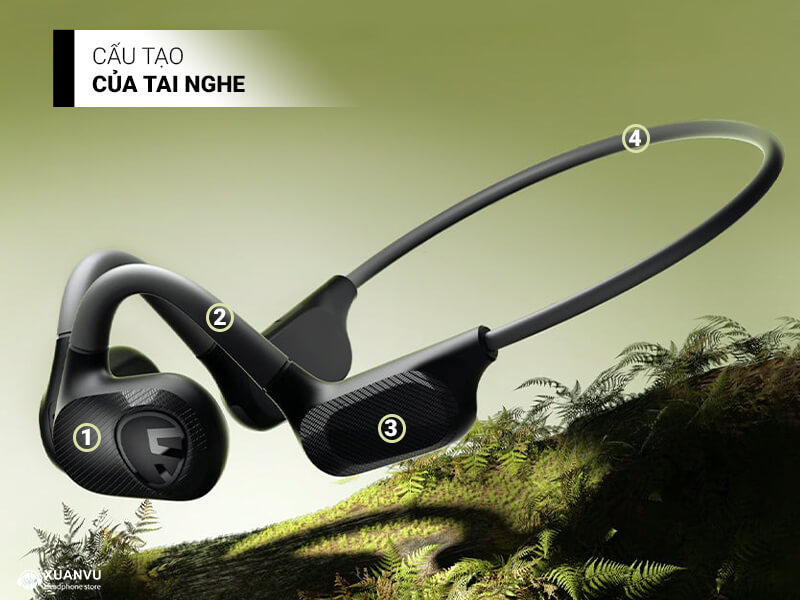 Tai nghe bluetooth SoundPeats Runfree Lite 2 cấu tạo tai nghe