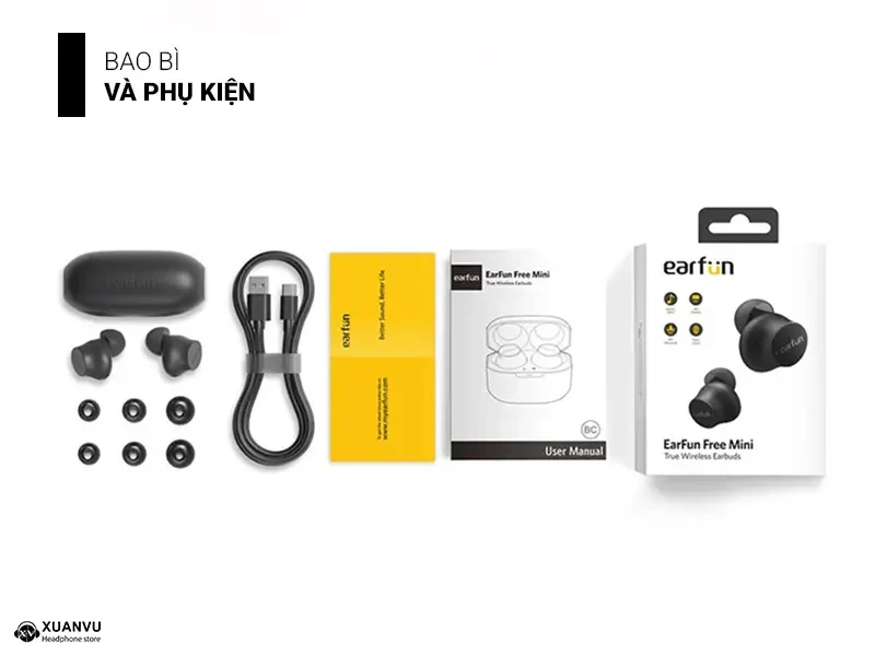 Tai nghe True Wireles EarFun Free Mini bao bì