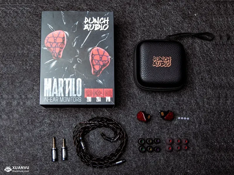 Tai nghe Punch Audio Martilo bộ phụ kiện