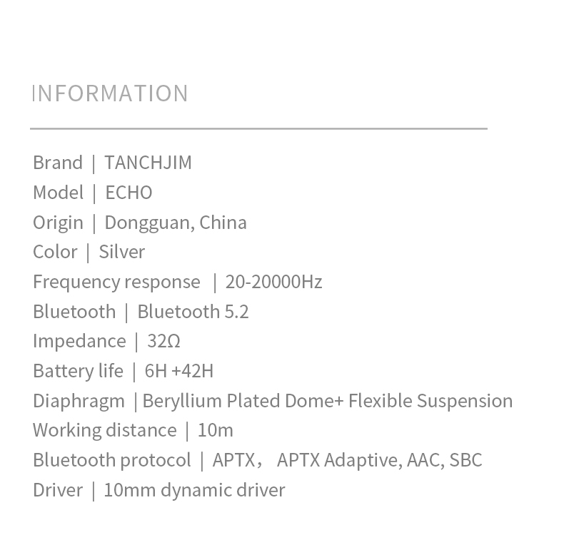 Tai nghe True Wireless Tanchjim Echo