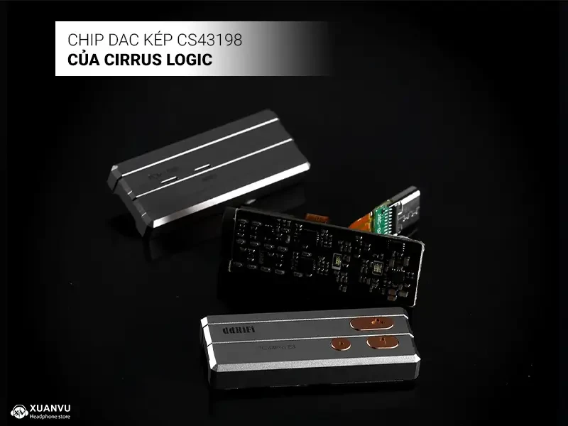 Dongle DAC/AMP ddHiFi TC44Pro E3 chip dac kép 