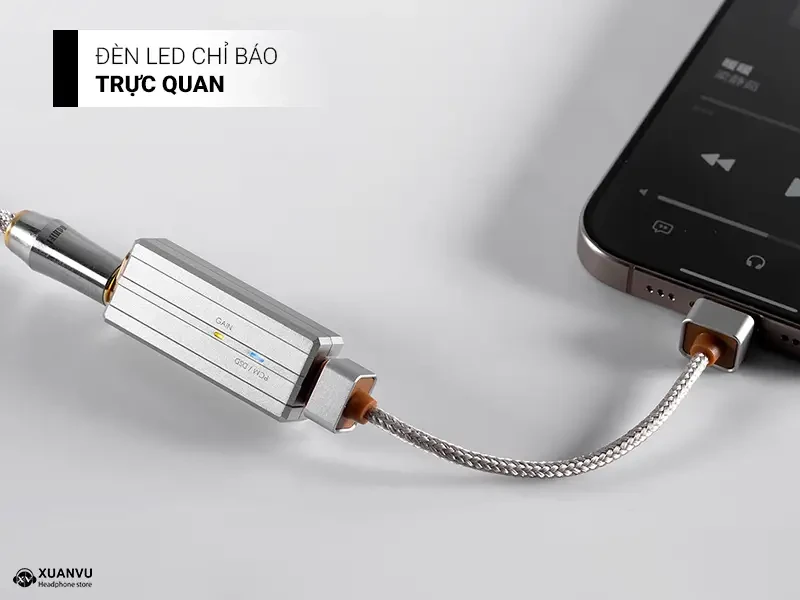 Dongle DAC/AMP ddHiFi TC44Pro E3 đèn led trực quan