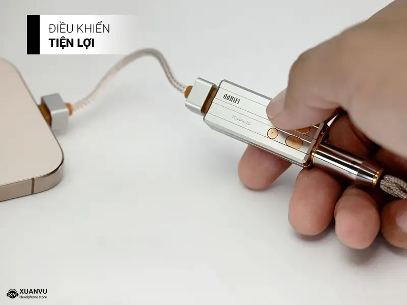 Dongle DAC/AMP ddHiFi TC44Pro E3 điều khiển tiện lợi