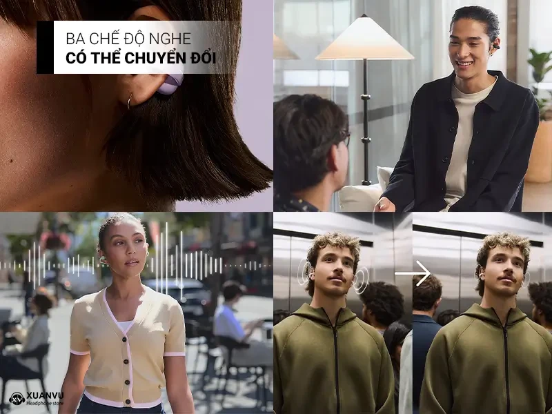 Tai nghe Sony LinkBuds Clip WF-LC900 chế độ nghe