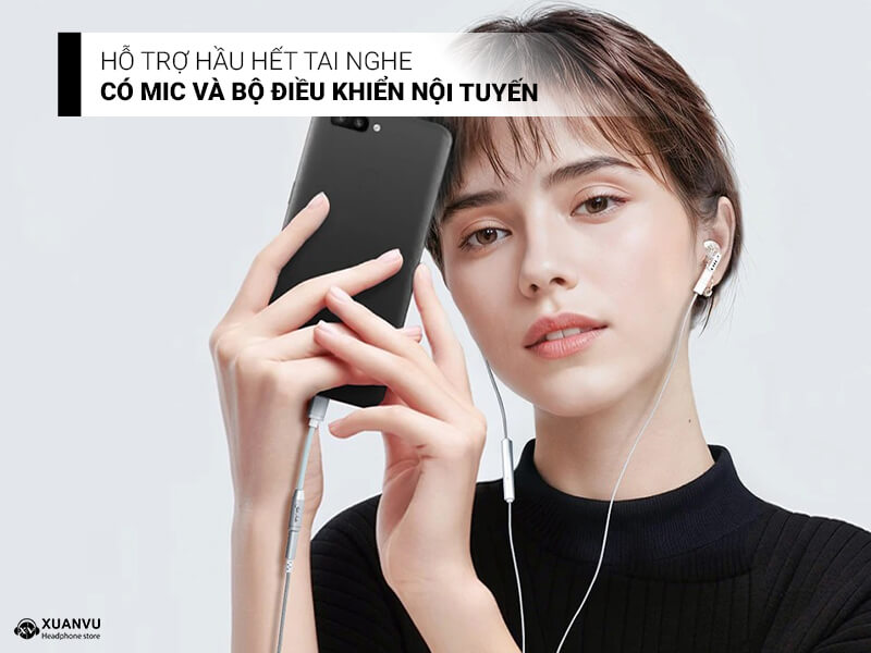 Dongle DAC/AMP FiiO JA11 hỗ trợ micro