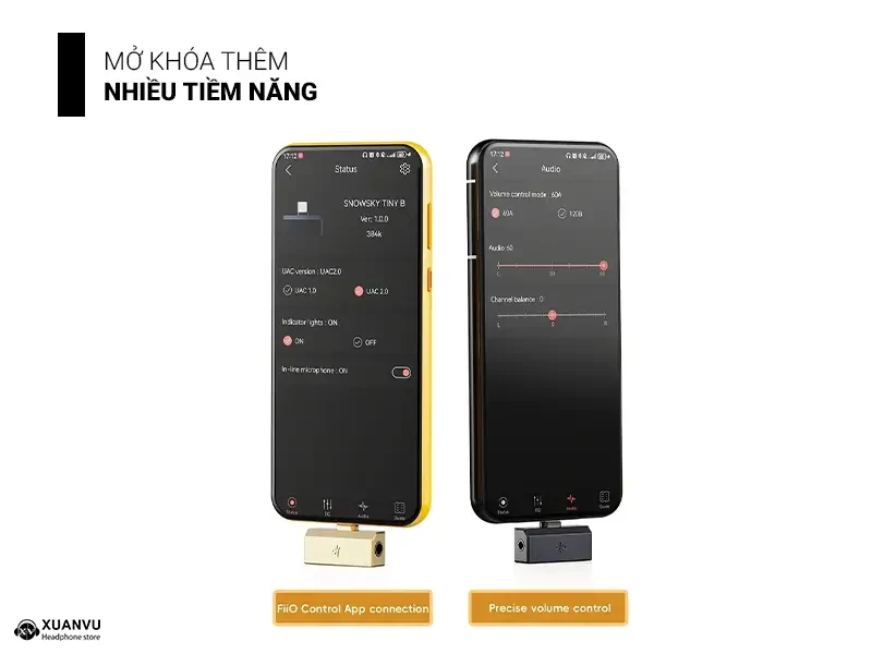 Dongle DAC/AMP FiiO Snowsky Tiny A ứng dụng