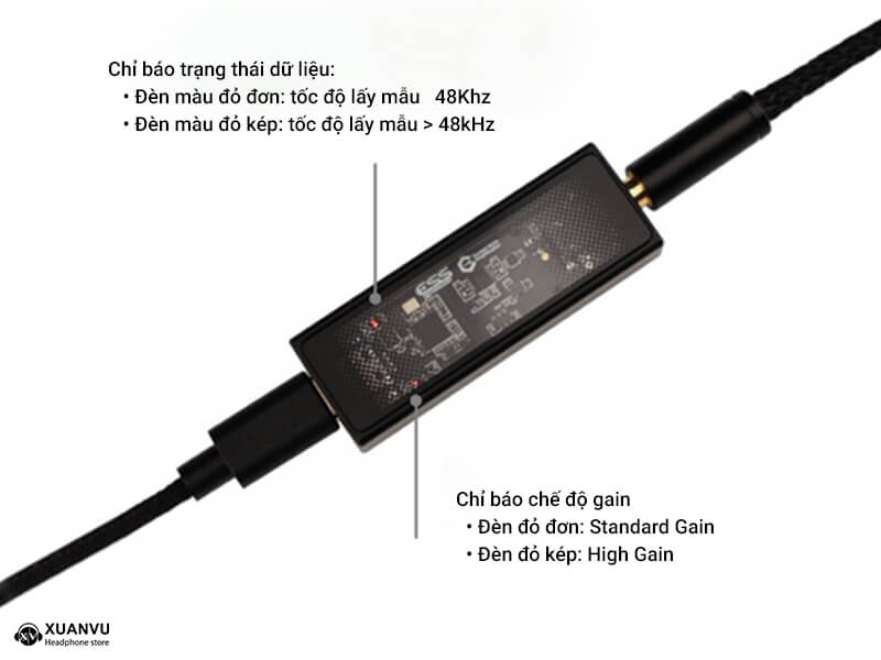 DAC/AMP Questyle M12i đèn led