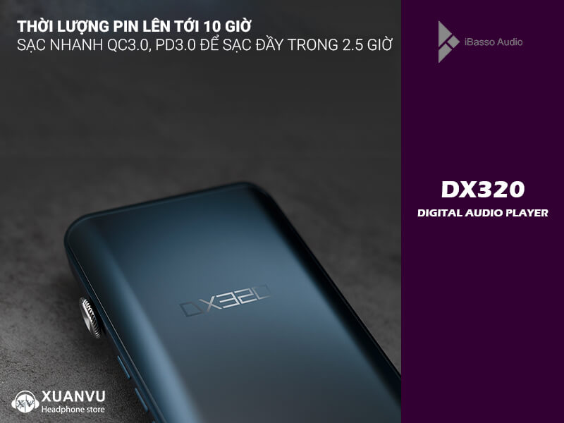 Máy nghe nhạc iBasso DX320 thời lượng pin