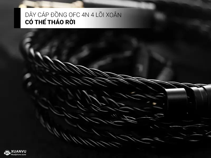 Tai nghe Kinera Celest Wyvern Black Remaster - 3.5mm, không Mic dây cáp