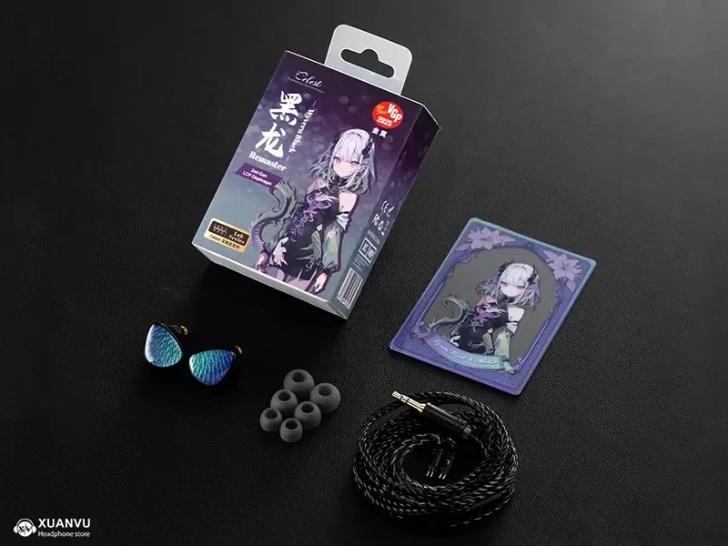 Tai nghe Kinera Celest Wyvern Black Remaster - 3.5mm, không Mic bộ phụ kiện