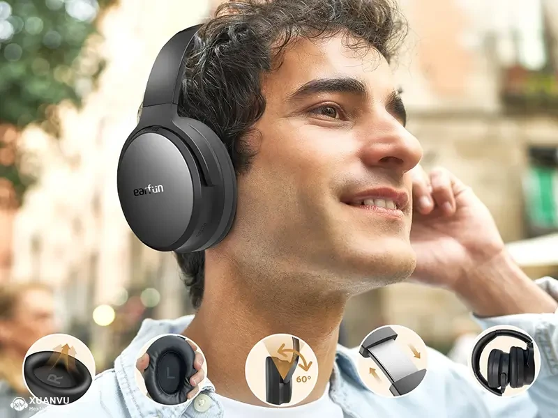 Tai nghe bluetooth EarFun Tune Pro thiết kế 