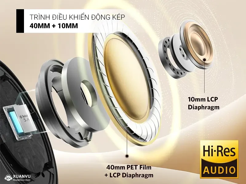Tai nghe bluetooth EarFun Tune Pro trình điều khiển