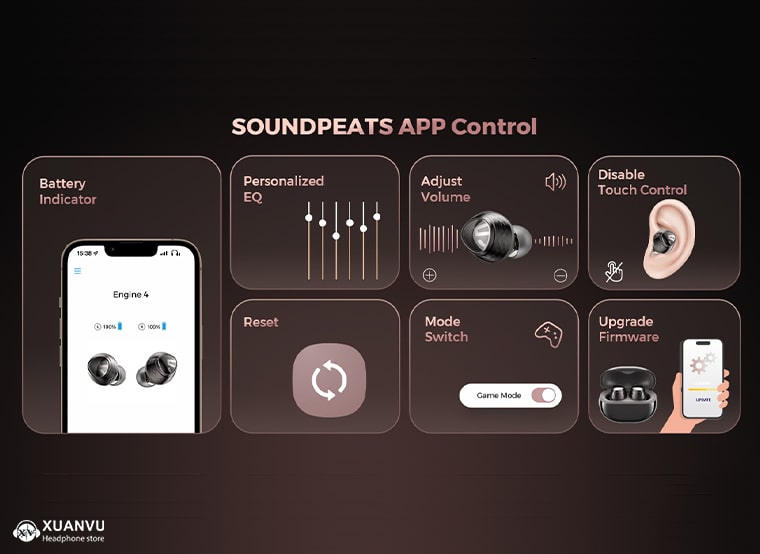 Tai nghe SoundPEATS Engine 4 ứng dụng