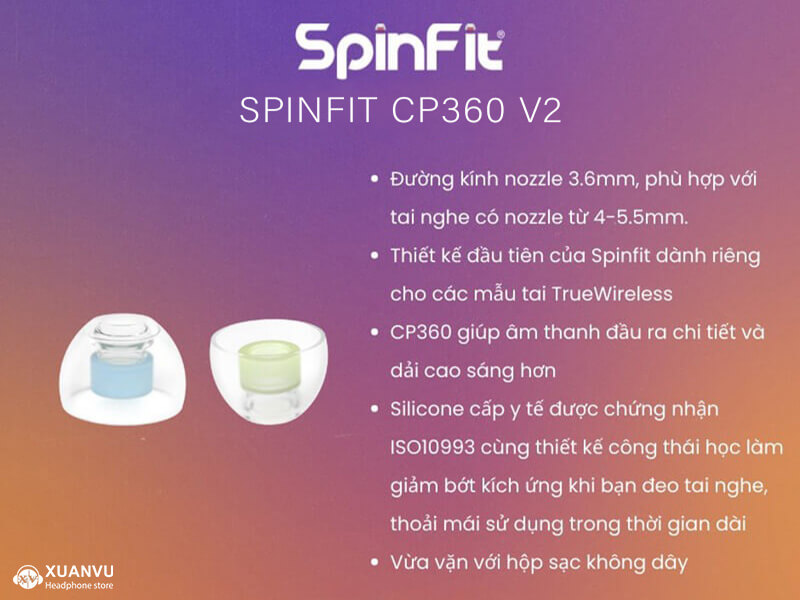 Spinfit CP360 V2 đặc điểm sản phẩm