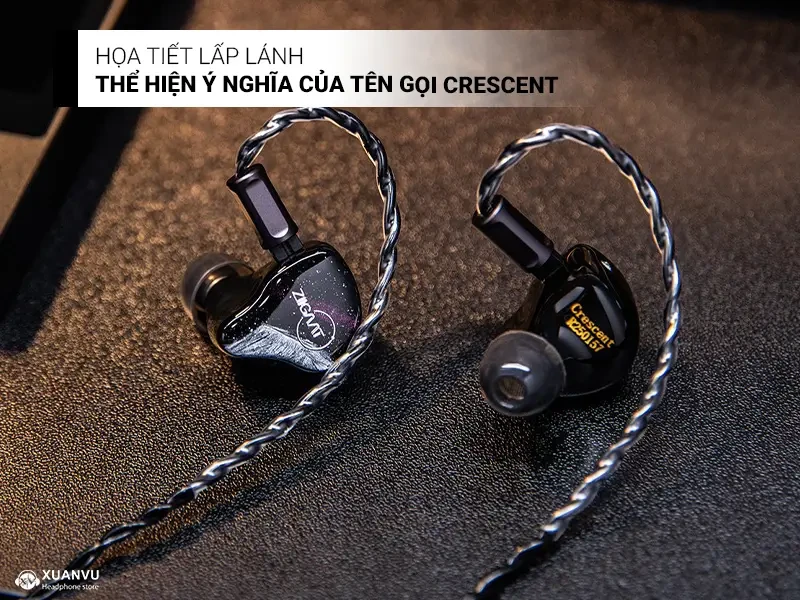 Tai nghe ZiiGaat Crescent họa tiết lấp lánh