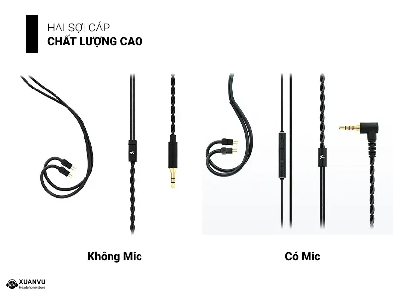 Tai nghe Truthear x Crinacle Zero:Blue2 - có Mic (hai cáp) hai sợi cáp