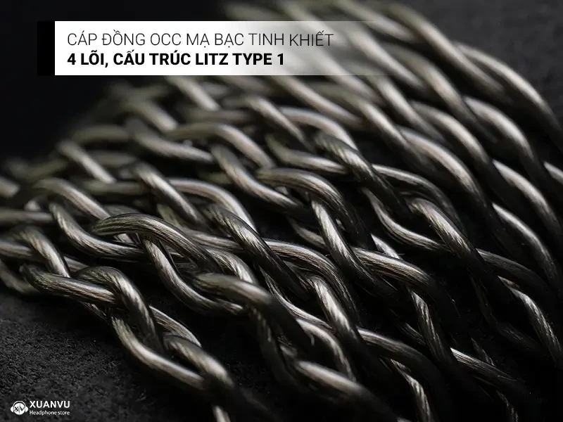 Tai nghe Melody Wings Venus cáp đồng occ mạ bạc