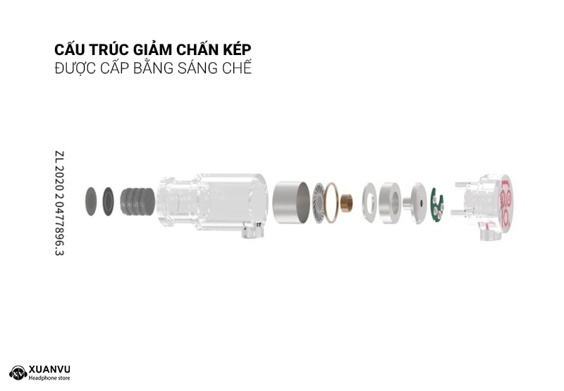 Tai nghe Moondrop Quarks (Type-C) cấu trúc giảm chấn kép