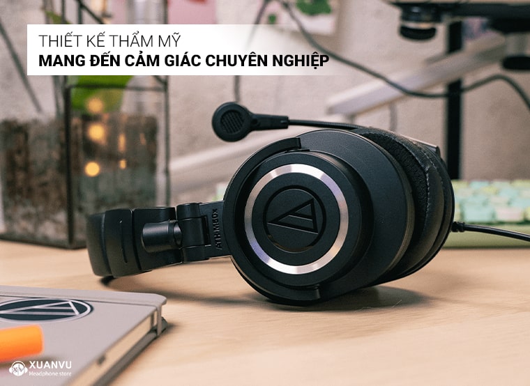 Tai nghe Audio Technica ATH-M50xSTS StreamSet thiết kế 
