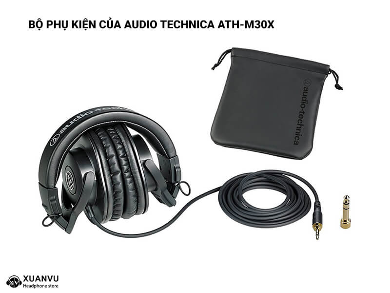 Tai nghe Audio-technica ATH-M30x bộ phụ kiện