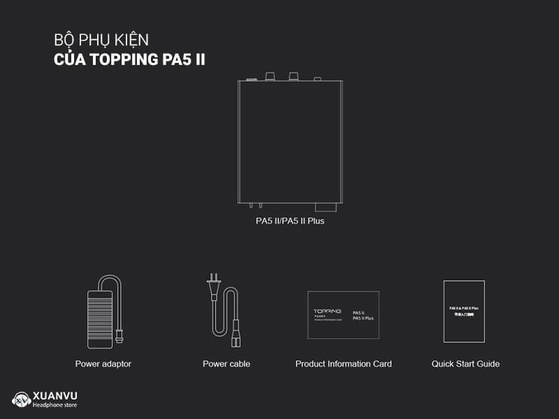 Topping PA5 II Compact Desktop Amplifier bộ phụ kiện