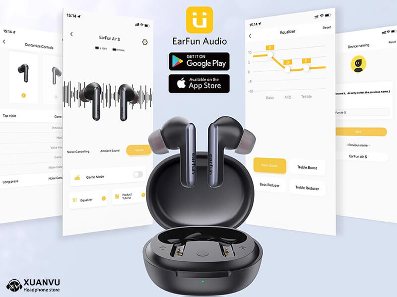 Tai nghe True Wireless EarFun Air S ứng dụng