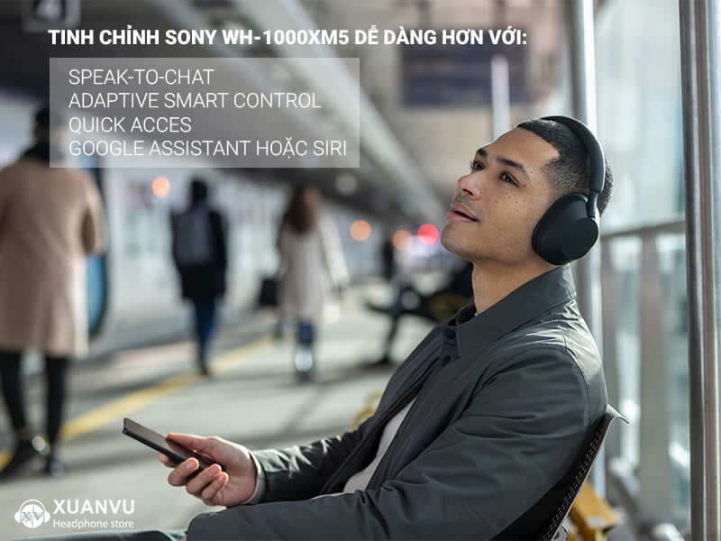 Tai nghe Bluetooth Sony WH-1000XM5 chức năng điều khiển
