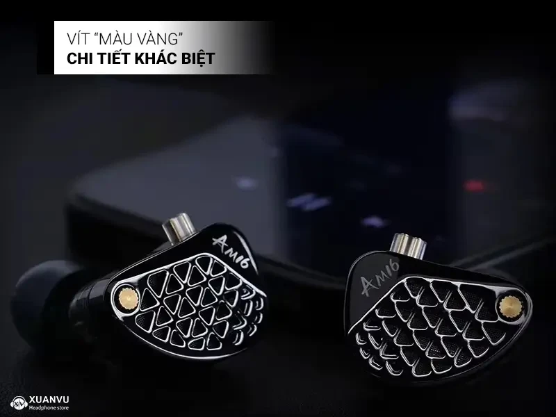 Tai nghe KZ AM16 (Bass-Improved) vít màu vàng