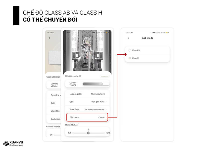 DAC/AMP Tanchjim Luna - AsanoTanch chế độ class