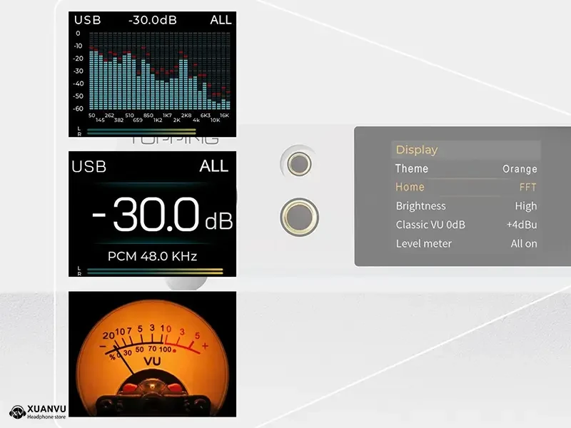 Desktop DAC/AMP Topping DX5 II màn hình
